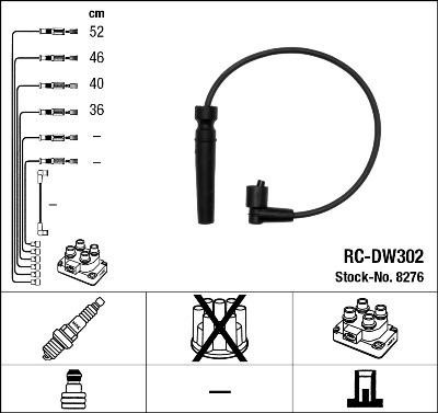 NGK 8276 - Set kablova za paljenje www.molydon.hr