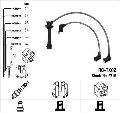 NGK 3715 - Set kablova za paljenje www.molydon.hr