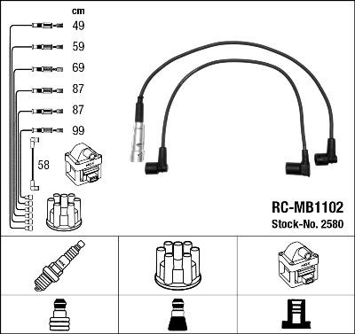 NGK 2580 - Set kablova za paljenje www.molydon.hr