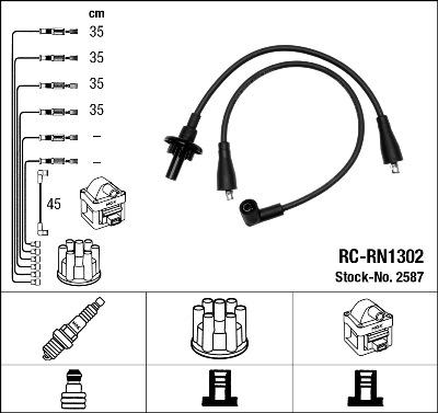 NGK 2587 - Set kablova za paljenje www.molydon.hr