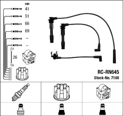 NGK 7108 - Set kablova za paljenje www.molydon.hr