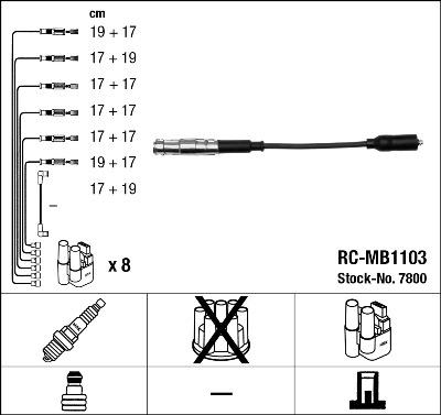 NGK 7800 - Set kablova za paljenje www.molydon.hr