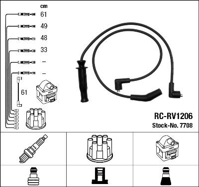 NGK 7708 - Set kablova za paljenje www.molydon.hr