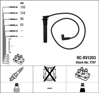 NGK 7707 - Set kablova za paljenje www.molydon.hr