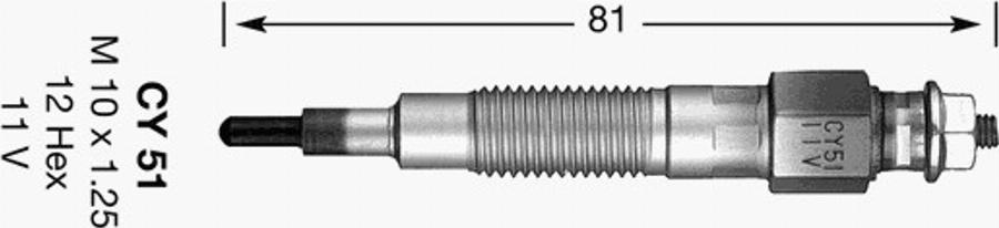 NGK CY51 - Grijač za paljenje www.molydon.hr