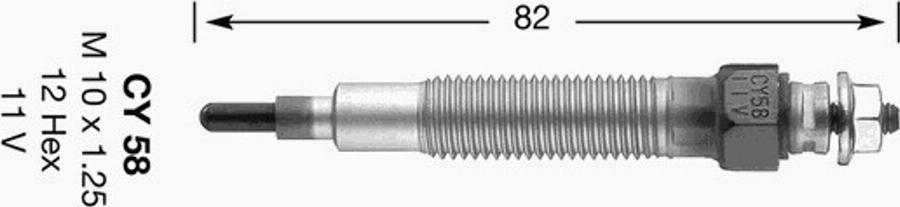 NGK CY58 - Grijač za paljenje www.molydon.hr