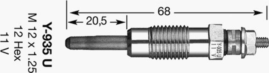 NGK Y-935U - Grijač za paljenje www.molydon.hr