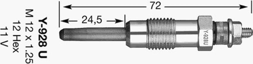 NGK Y-928U - Grijač za paljenje www.molydon.hr