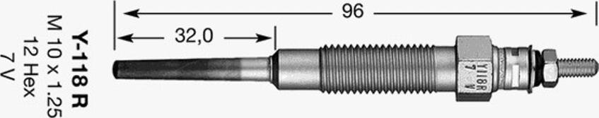 NGK Y-118 R - Grijač za paljenje www.molydon.hr