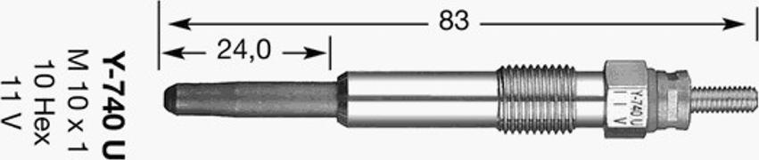 NGK Y-740U - Grijač za paljenje www.molydon.hr