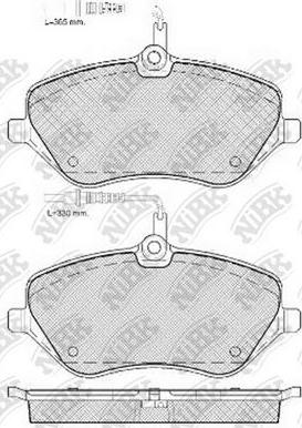 NiBK PN0470W - Komplet Pločica, disk-kočnica www.molydon.hr