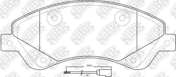 NiBK PN0505W - Komplet Pločica, disk-kočnica www.molydon.hr