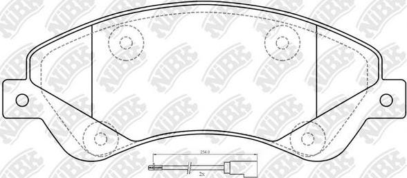 NiBK PN0505W - Komplet Pločica, disk-kočnica www.molydon.hr