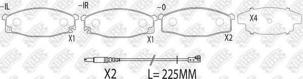 NiBK PN2204W - Komplet Pločica, disk-kočnica www.molydon.hr