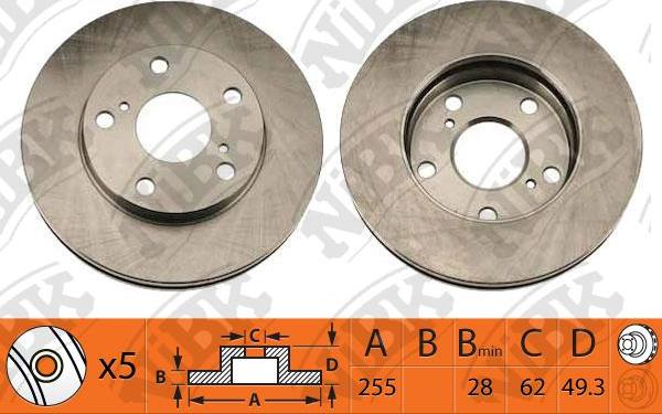 NiBK RN1008 - Kočioni disk www.molydon.hr