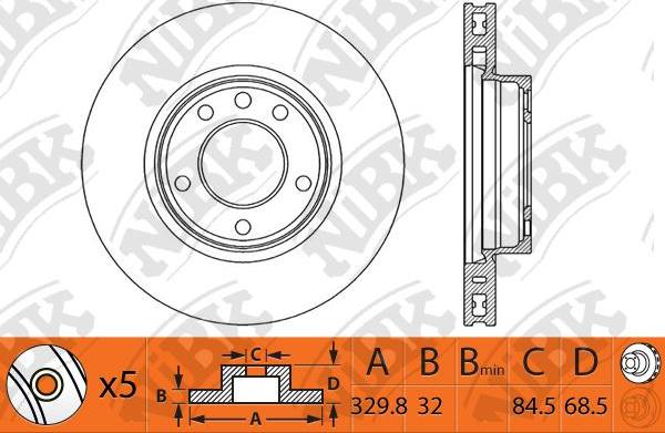 NiBK RN1235 - Kočioni disk www.molydon.hr