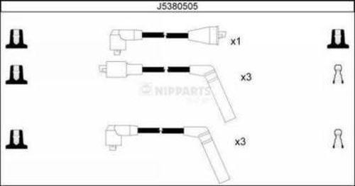 Nipparts J5380505 - Set kablova za paljenje www.molydon.hr