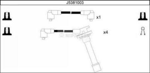 Nipparts J5381003 - Set kablova za paljenje www.molydon.hr