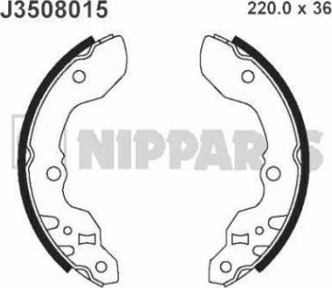 Nipparts J3508015 - Komplet kočnica, bubanj kočnice www.molydon.hr