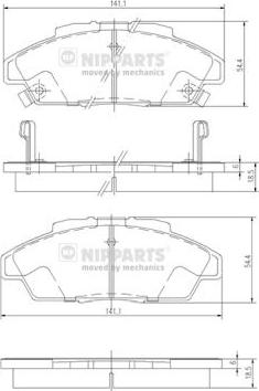 Nipparts J3604052 - Komplet Pločica, disk-kočnica www.molydon.hr