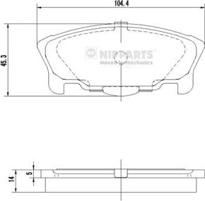 Nipparts J3606016 - Komplet Pločica, disk-kočnica www.molydon.hr