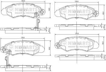 Nipparts J3608019 - Komplet Pločica, disk-kočnica www.molydon.hr