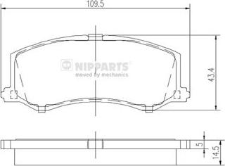 Nipparts J3608010 - Komplet Pločica, disk-kočnica www.molydon.hr