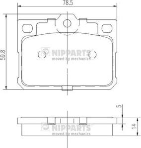 Nipparts J3603010 - Komplet Pločica, disk-kočnica www.molydon.hr