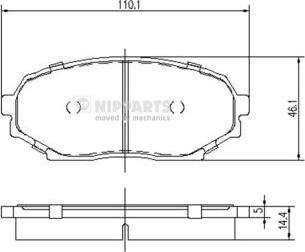 Nipparts J3603037 - Komplet Pločica, disk-kočnica www.molydon.hr