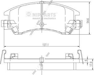 Nipparts J3607003 - Komplet Pločica, disk-kočnica www.molydon.hr