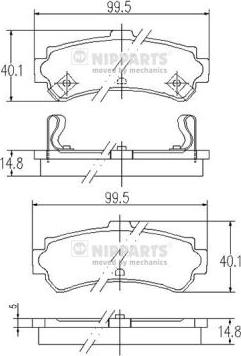 Unipart GBP1173AF - Komplet Pločica, disk-kočnica www.molydon.hr