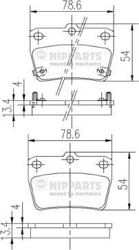 Nipparts J3612020 - Komplet Pločica, disk-kočnica www.molydon.hr