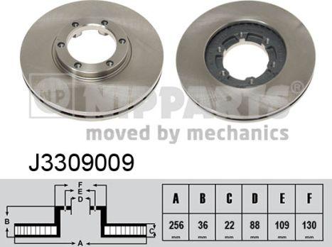 Nipparts J3309009 - Kočioni disk www.molydon.hr