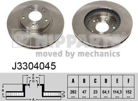 Nipparts J3304045 - Kočioni disk www.molydon.hr