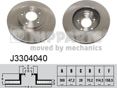 Nipparts J3304040 - Kočioni disk www.molydon.hr