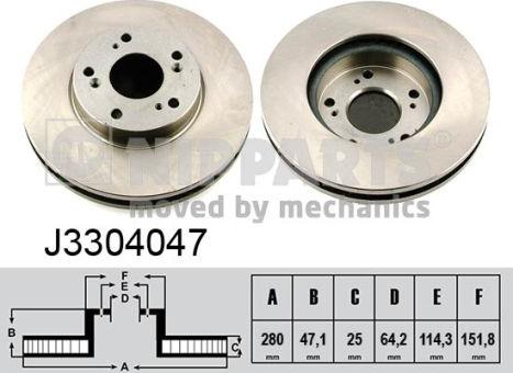 Nipparts J3304047 - Kočioni disk www.molydon.hr