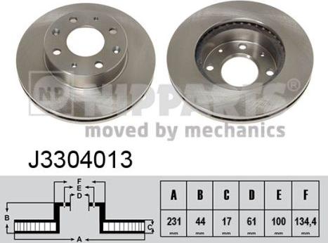 Nipparts J3304013 - Kočioni disk www.molydon.hr