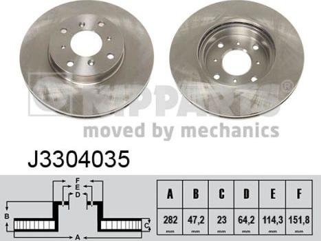 Nipparts J3304035 - Kočioni disk www.molydon.hr