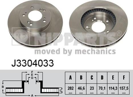 Nipparts J3304033 - Kočioni disk www.molydon.hr