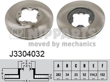 Nipparts J3304032 - Kočioni disk www.molydon.hr