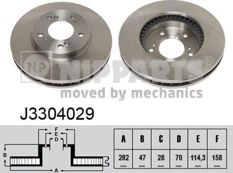 Nipparts J3304029 - Kočioni disk www.molydon.hr