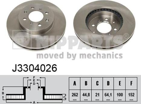 Nipparts J3304026 - Kočioni disk www.molydon.hr