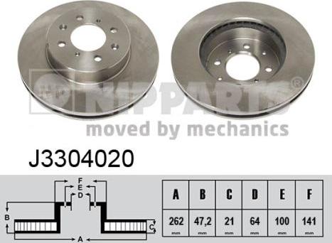 Nipparts J3304020 - Kočioni disk www.molydon.hr