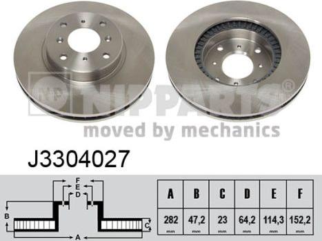 Nipparts J3304027 - Kočioni disk www.molydon.hr