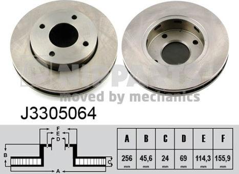 Nipparts J3305064 - Kočioni disk www.molydon.hr