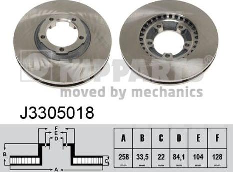 Nipparts J3305018 - Kočioni disk www.molydon.hr