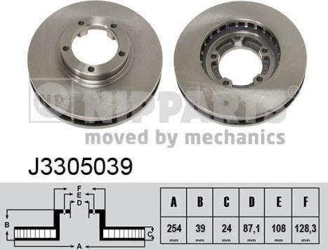 Nipparts J3305039 - Kočioni disk www.molydon.hr