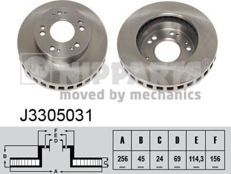 Nipparts J3305031 - Kočioni disk www.molydon.hr