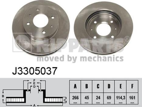 Nipparts J3305037 - Kočioni disk www.molydon.hr