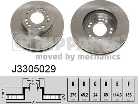 Nipparts J3305029 - Kočioni disk www.molydon.hr